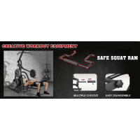 DONOW Leverage Power Squat Rack Lever con LAT Low Row Home Gym System Estación de entrenamiento Relación 2:1 - details 1