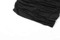 Cadera de mujer, bolso de hombro de una sola línea, plisado, color sólido, nuevo - details 11