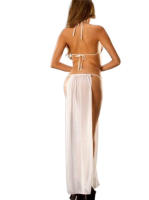 Vestido transparente con abertura para mujer, lencería Sexy de encaje, falda con tirantes, ropa interior erótica, vestidos de Club nocturno - details 2