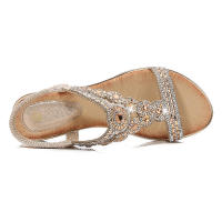 Sandalias de Mujer Talla Grande con Punta Redonda Bohemia Nueva Primavera 2025 con Pedrería. - details 4