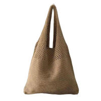Bolso de mano grande de tela de poliéster suave con hombro de punto, regalo para cumpleaños, Navidad y Año Nuevo - details 5