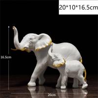 Estatuilla de esculturas de animales para decoración del hogar, elefante de la suerte, estatua de resina, adorno para manualidades, decoración de habitación, regalo de Navidad DIY - details 16
