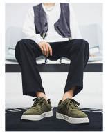 Zapatos para caminar con suela de plataforma para hombre, calzado para monopatín, cómodas zapatillas de tenis a la moda para hombre, Color sólido - details 14