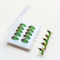5 uds/10 Uds pesca moscas húmedas cabeza de cuentas de latón biónicos Ninfa Scud mosca insecto gusano insecto artificial pesca con mosca cebo salmón trucha BassFishing gancho señuelo de pesca con mosca - details 9