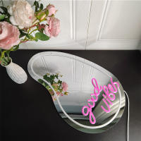 Luz de Espejo de Neón LED Alimentada por USB Decoración de Pared Regalo Ideal para Habitación de Novia y Niña Soporte de Maquillaje para Sala de Estar - details 15