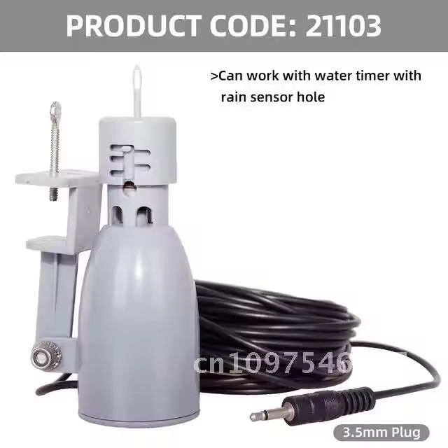 Sistema de interrupción automática de agua de lluvia para jardín con temporizador, sensor de riego de jardín, punto de contacto de humedad - 1