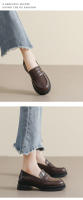 Mocasines de suela gruesa para mujer, nuevos zapatos de cuero retro de primavera 2025, zapatos de tacón grueso sin cordones con suela blanda para mujer - details 7