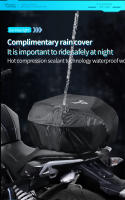 MOTOCENTRIC Luz LED multifunción Bolsa de asiento trasero para motocicleta Bolsa trasera de motocross de gran capacidad Mochila impermeable para motocicleta Ligera - details 7