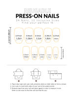 24 Piezas De Uñas Postizas Cortas Cuadradas Estilo Francés Con Flores + 1 Pegamento + 1 Lija Para Uñas - details 19