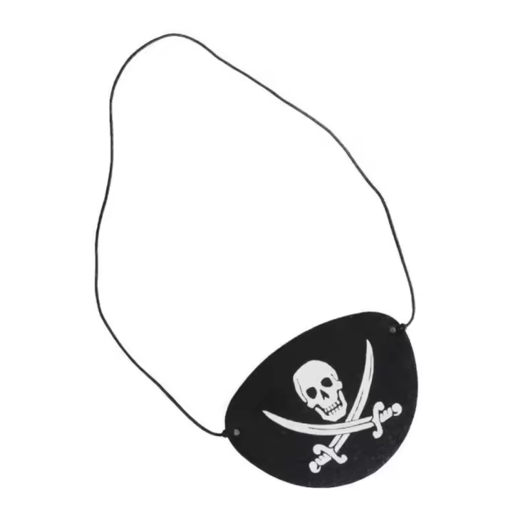 Máscara de Cosplay de rendimiento, máscara de ojos pirata, máscara de mascarada, máscara de ojos de calavera de fieltro, fiesta blanca/negra - 1