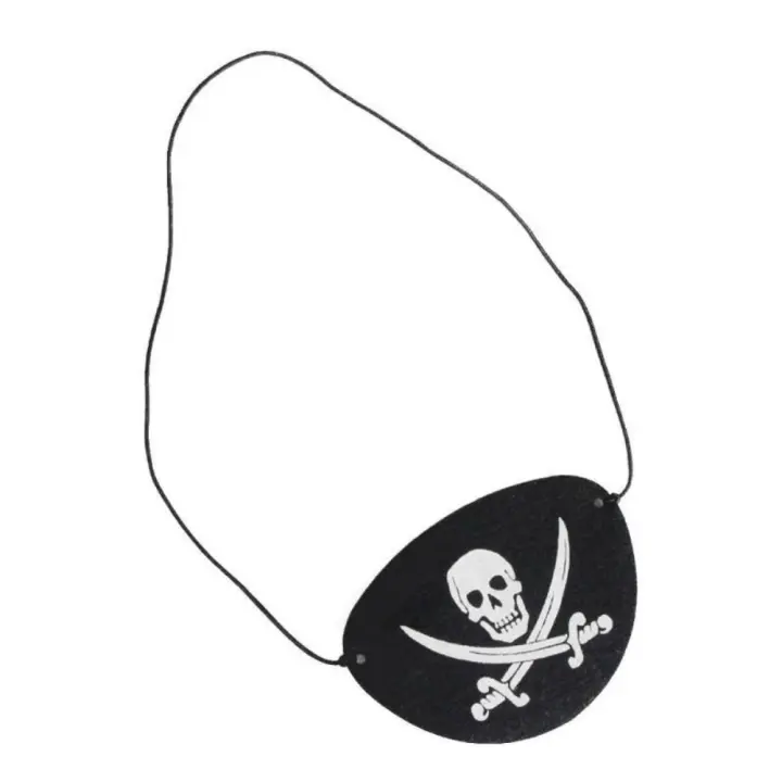 Máscara de Cosplay de rendimiento, máscara de ojos pirata, máscara de mascarada, máscara de ojos de calavera de fieltro, fiesta blanca/negra - 1