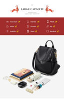FOXER Mochila de cuero para mujer, bolso de viaje clásico para mujer - details 3