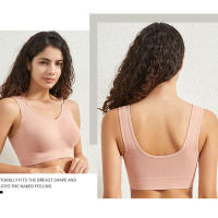 Women solid color fitness sports bra top gym yoga athletic tight workout soft brassiere padded - details 9