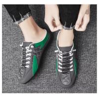 2025 Moda Hombres Nuevo Estilo Lat-suela Salvaje De Fondo Plano Verano Sección Delgada Baotou Medias Zapatillas - details 7