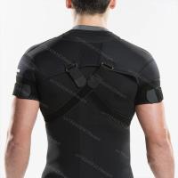 Correa de soporte de hombro ajustable, doble vendaje, compresión cruzada, protector de hombro, vendaje de corrección de postura - details 6