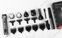 Set de Afeitadora de Cabello HATTEKER 6 en 1 Corte de Pelo con Rotativa Carga USB - details 0