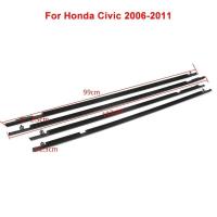 4 Uds burlete de coche ventana de vidrio sello de goma moldura embellecedora para Honda Civic 2006-2019 - details 0