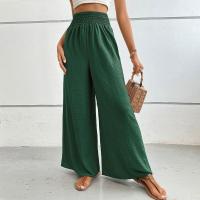 Pantalones de pierna ancha de tiro medio lisos a la moda para mujer, pantalones sueltos de verano para mujer, nuevos en pantalones cómodos - details 16