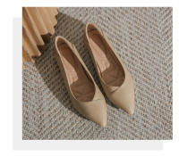 Zapatos de trabajo de suela blanda plana, nuevos zapatos individuales puntiagudos en verano de 2025, cuero suave, parte superior profesional cómoda, zapatos de prueba - details 10