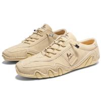 Zapatos informales de cuero hechos a mano para hombre, zapatillas con cordones, mocasines transpirables, suaves, planos, para conducir - details 39