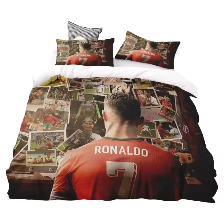 Juego de Cubrecaracas de Poliéster R-Ronaldos Set de 3 Jugadores de Fútbol CR7 - 1