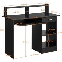 Mesa de Escritorio Blanca Espacio de Almacenamiento con Soporte de Monitor - details 11
