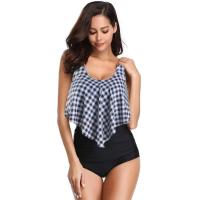 Bikini de Cintura Alta para Mujer Traje de Baño Grande con Flecos Traje de Baño de Verano con Estilo Flamenco Traje de Baño para Playa con Volantes - details 3