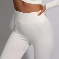 Leggings acanalados Pantalones de yoga para mujer Leggings ajustados sin costuras Ropa deportiva Pantalones deportivos de ciclismo - details 2