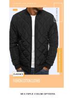 Chaqueta de Color sólido Chaqueta acolchada de algodón Lingge Chaqueta acolchada de algodón con cuello grueso cosido Chaqueta acolchada de algodón cálida de invierno - details 4
