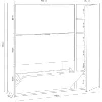 Clase Acabado en Roble Canadiense y Blanco Artik Medidas: 106 cm (Ancho) x 115 cm (Alto) x 22 cm (Fondo) - details 2