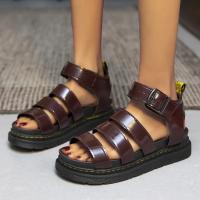 Spot Large Verano Nueva Suela Gruesa Una Línea Sandalias Romanas Casuales Zapatos con Hebilla de Cabeza Redonda Transfronteriza para Mujer - details 7