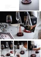 Botella de vino tinto de vidrio monoborosilicato, cascada rápida, separador piramidal, decantador de whisky, herramienta basculante - details 14