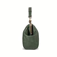 Bolso Cruzado Retro Chic para Mujer Cuero Sintético de Alta Calidad, Correa Desmontable, Color Sólido, Lining de Poliéster, Estilo Motocicleta - details 0