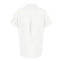 Camisa Simple y a la Moda para Mujer Algodón y Lino Informales, Clásicas con Manga Corta y Borlas - details 66