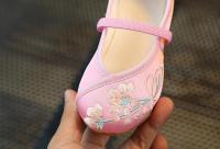 Zapatos Hanfu para niños, zapatos de princesa bordados hechos a mano para niñas, puesta en escena tradicional, zapatos de tela nacionales de moda para niños - details 11