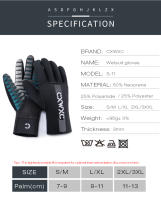 CXWXC-guantes de neopreno de invierno para ciclismo, traje de neopreno, guantes de dedo completo, Guantes Térmicos flexibles de 3mm, guantes largos para buceo - details 2