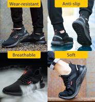Zapatos de seguridad para hombre con puntera de acero, zapatos de trabajo antigolpes, zapatillas deportivas, zapatos indestructibles ligeros a prueba de pinchazos, envío triangular - details 6