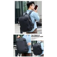 Mochila de viaje USB 40LExpandable, bolsas de transporte aprobadas por vuelo para aviones, mochila duradera resistente al agua de 17 pulgadas para hombres - details 14
