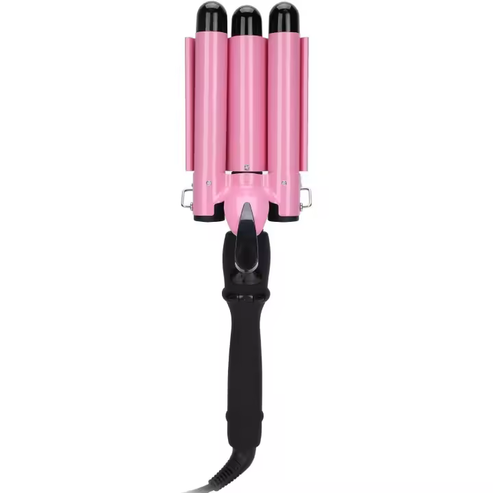 Tubo de pelo digital Triple LCD, Dispositivo de rizado de pelo, Calentamiento rápido, Ceramica para el cabello - 1