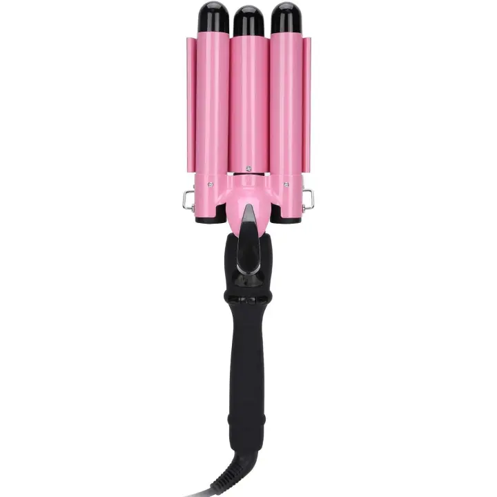 Tubo de pelo digital Triple LCD, Dispositivo de rizado de pelo, Calentamiento rápido, Ceramica para el cabello - 1