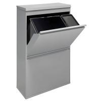 Cubo de basura y reciclaje de acero de 4 compartimentos con cajón superior |   4x17 L (68 litros) |   Cubos de basura de cocina |   Contenedores de Reciclaje para Casa u Oficina - details 12