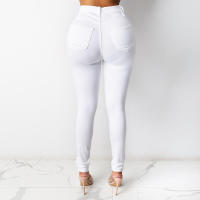 Nueva moda femenina: pantalones lápiz ajustados con cintura - details 8