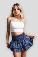 Ral plisado corto para mujer, falda Vintage de cintura alta con volantes, vestido bohemio de vacaciones para mujer - details 17