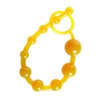 SM-perno de patio trasero de cuentas de cristal amarillo, punto G, juguete Anal alternativo de silicona, tapón Anal, Juguetes sexuales femeninos - details 1
