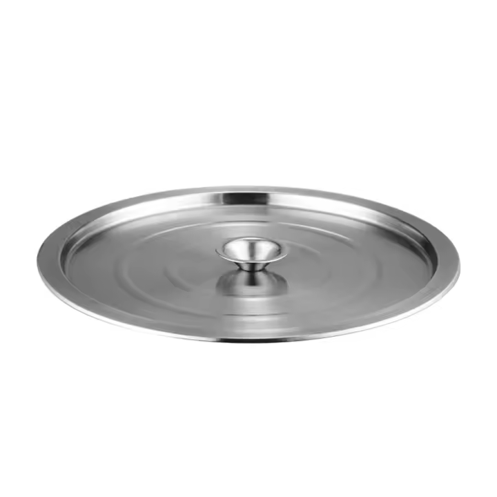 Suministros de cocina, tapa de Wok de acero inoxidable de varios tamaños, cubierta de olla de cocina gruesa plateada, tapa de sartén reutilizable General para restaurante - 1