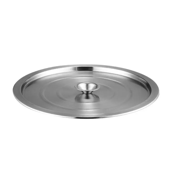 Suministros de cocina, tapa de Wok de acero inoxidable de varios tamaños, cubierta de olla de cocina gruesa plateada, tapa de sartén reutilizable General para restaurante - 1