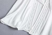 Conjunto de Pijama de Satén Delgado Estilo Kimono Blanco Traje de Baño de Moda para Mujeres - details 13