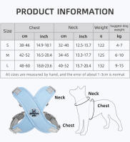 Conjunto de chaleco y correa para perro en forma de X, arnés reflectante para cachorros y gatos, correas de pecho de malla transpirable - details 2