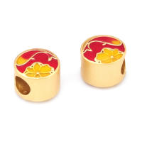 Pulseras de Brass Dorado Mate 4PCS Grande Agujero Abalorios para Hacer Joyas DIY - details 139