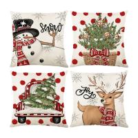 Funda de cojín de lino para decoración del hogar, funda de almohada con adorno navideño, regalo de Feliz Año Nuevo, 2024, 2025 - details 2